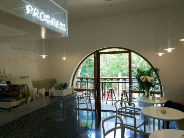 Кофейня Progress cafe в Киеве на "Золотых воротах"