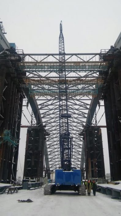 На Подольско-Воскресенском мосту смонтировали четырнадцатую вязь