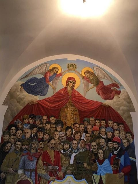 В киевском храме появилась фреска с погибшими за Украину героями