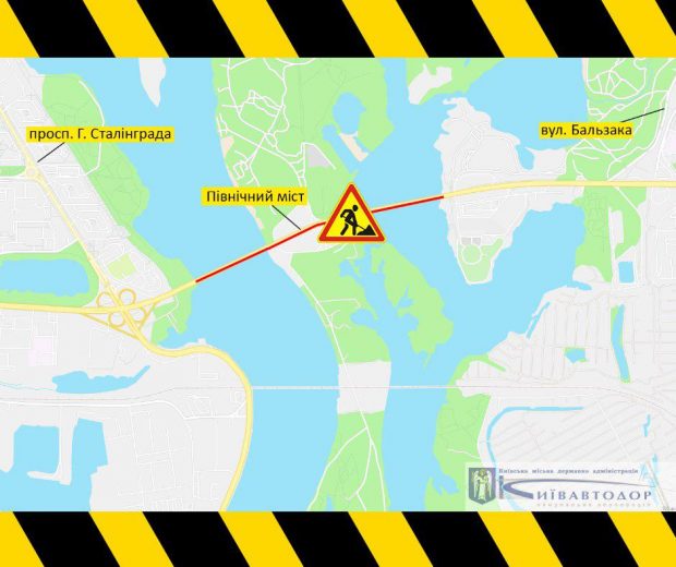 7 и 9 октября на Северном мосту частично ограничат движение транспорта