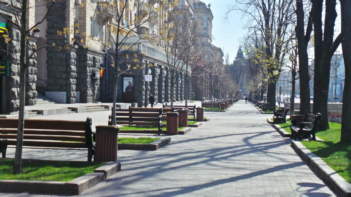 Безлюдный Крещатик, Киев