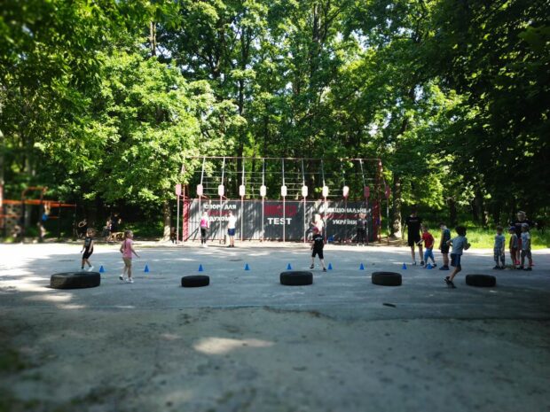 Занятия спортом в парке Рыльского Киев
