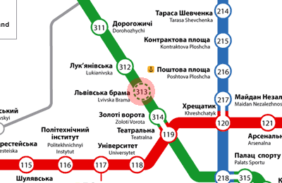 Схема львовского метро