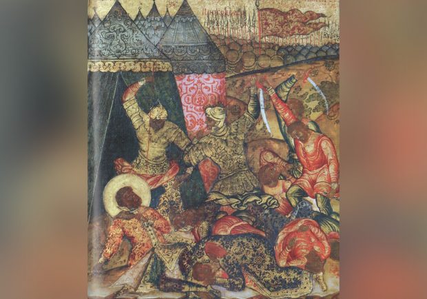 Клеймы на Житийной иконе "Святые благоверные князья Борис и Глеб" 2015 год.