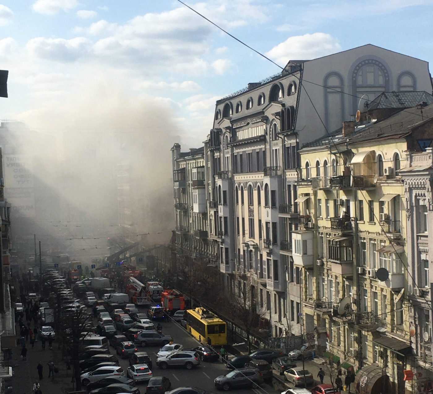 Пожар по улице Саксаганского 38