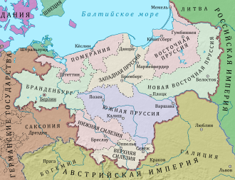 Карта Прусії