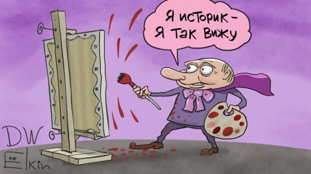 Карикатурист Сергій Єлкін. Джерело : DW