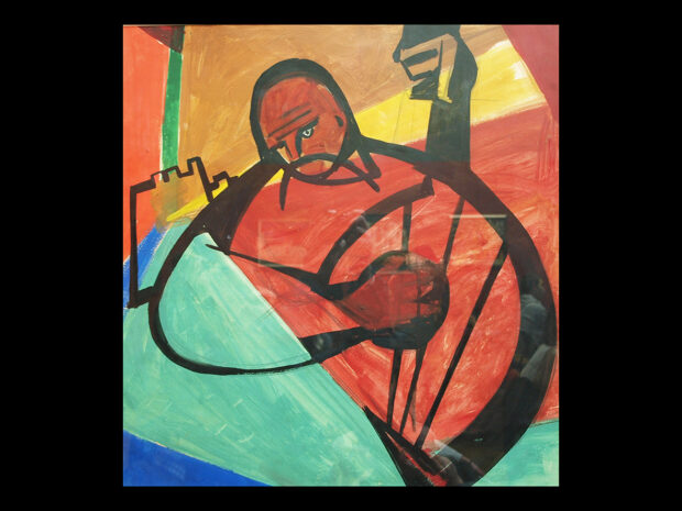 Алла Горська. «Козак Мамай». Картон, олія. 1960-ті