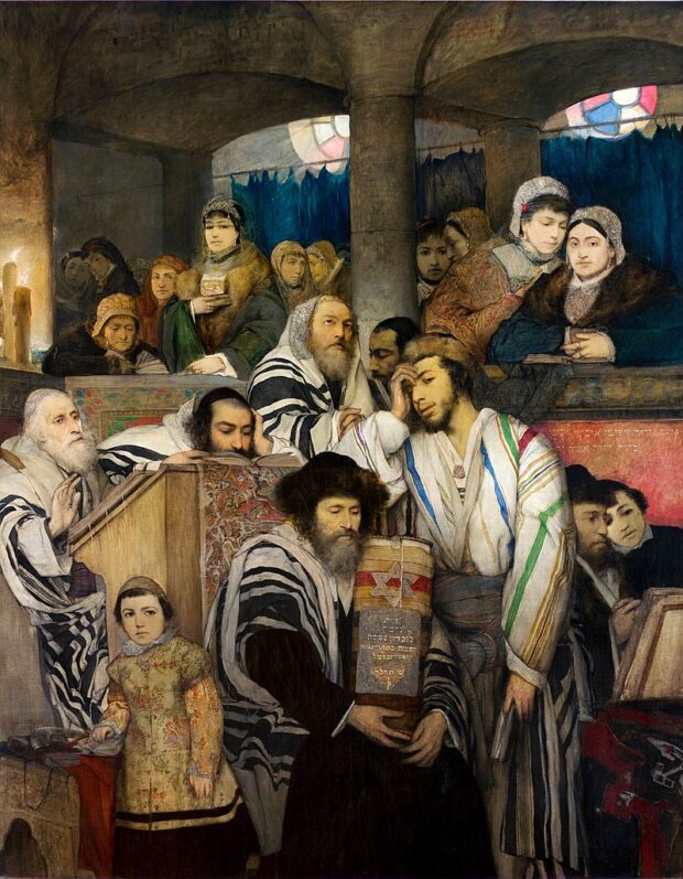 Євреї Східної Європи, що моляться в синагозі (1878)
