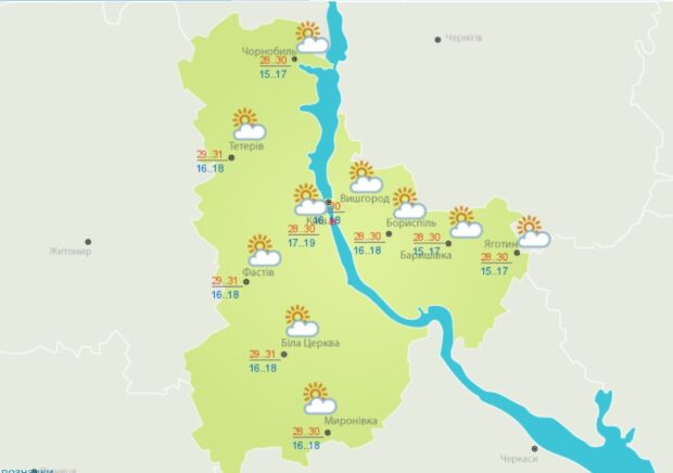  Погода у Києві, 2 липня