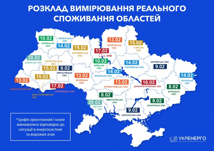 "Укренерго" анонсувало повне зняття лімітів споживання на один день у всіх областях
