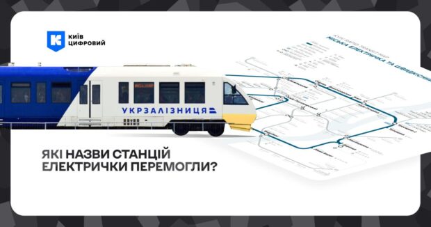 Результати опитування в застосунку «Київ Цифровий»: як користувачі проголосували за нові назви станцій міської електрички