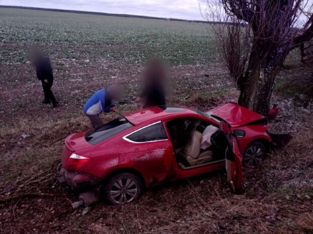На Київщині автівка злетіла у кювет та в'їхала у дерево: є загиблий