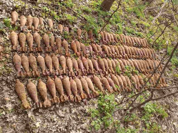 Боєприпаси, які знайшли на Лисій горі