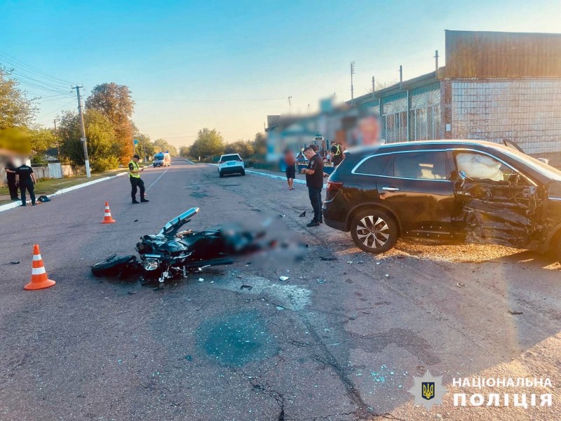 На Київщині внаслідок ДТП загинув водій мотоцикла