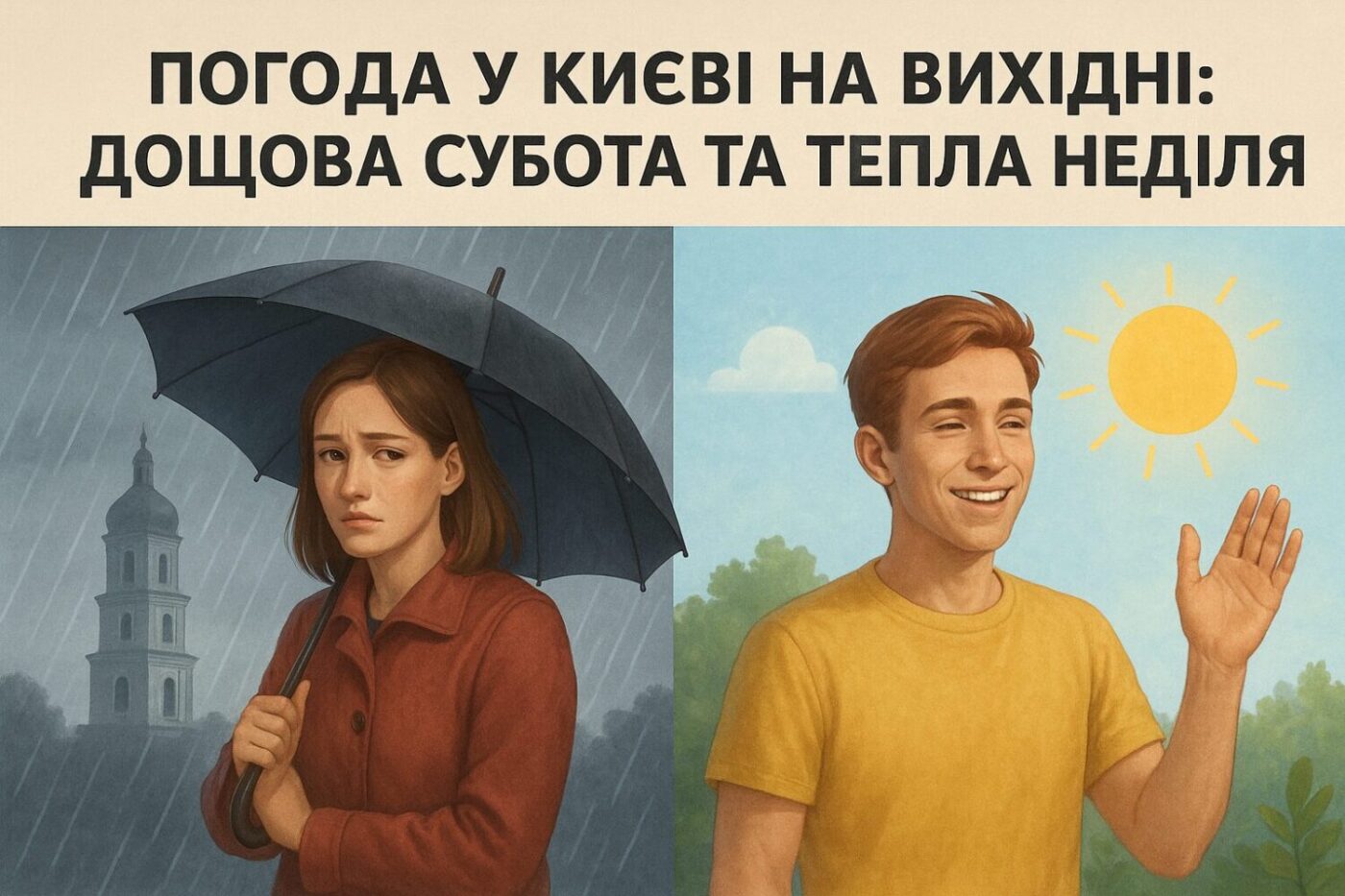 Погода у Києві на вихідні: дощова субота та тепла неділя