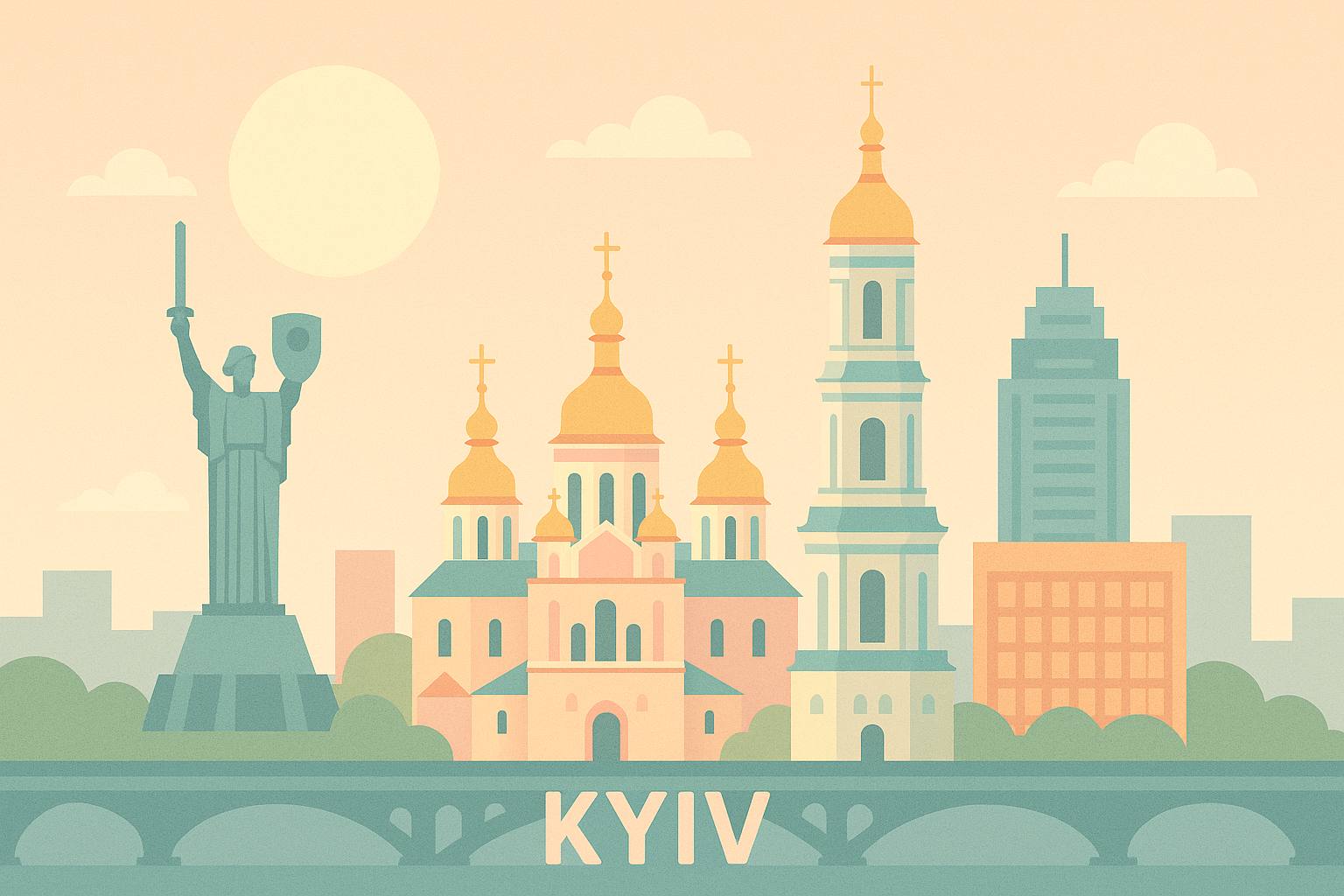 Київ колаж, ілюстрації київ