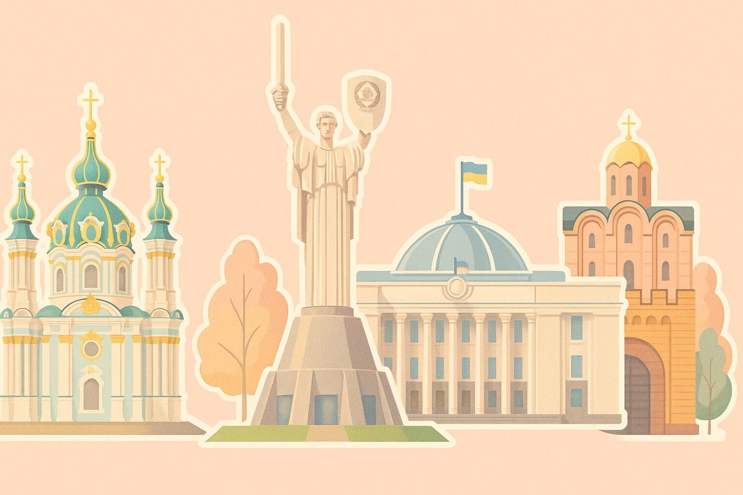 ілюстрації київ, колаж києва