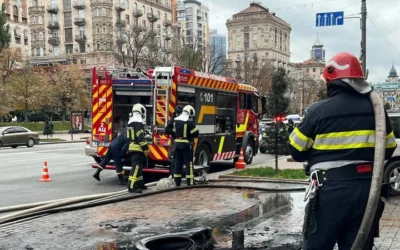 Підпал шин біля КМДА у Києві: чоловіка затримали