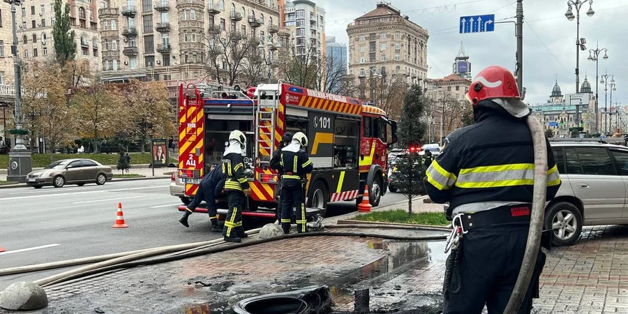 Підпал шин біля КМДА у Києві: чоловіка затримали