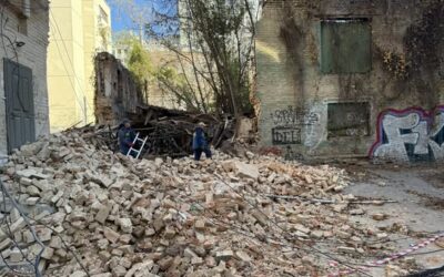 У Києві обвалилася стіна флігеля садиби Біляшівських (фото)