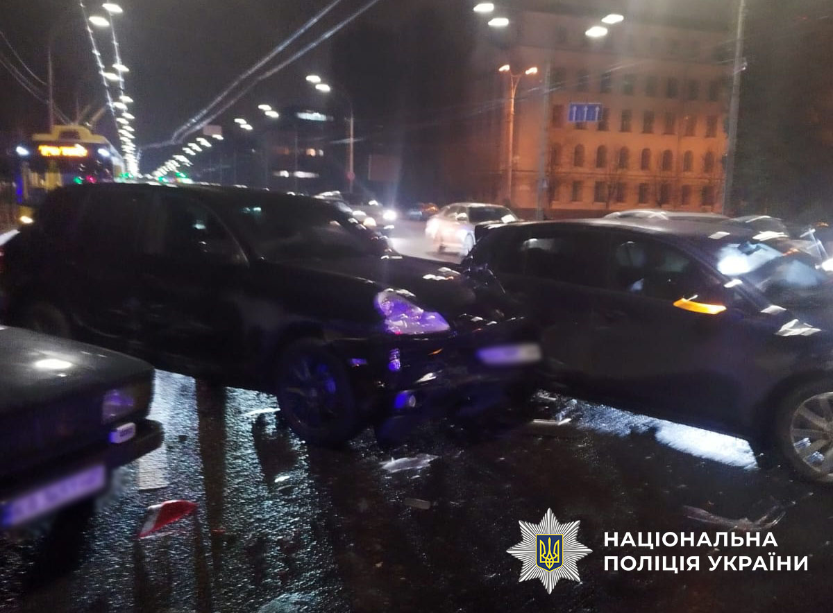 П’яний водій Porsche влаштував ДТП та стрілянину у Солом’янському районі Києва (фото)
