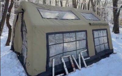 Блогер організував безкоштовну лазню для киян, щоб зігрітися від холоду (відео)