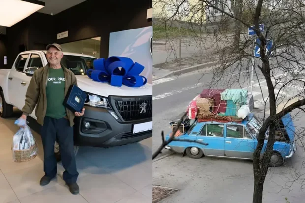 Гороховський подарував авто переселенцю — новий Peugeot Landtrek
