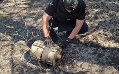 На Київщині знайшли бойову частину російського дрона «Герань-2»