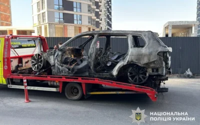 Правоохоронці повідомили про підозру двом фігурантам, які підпалили автомобіль BMW X7 одного зі столичних бізнесменів (відео)